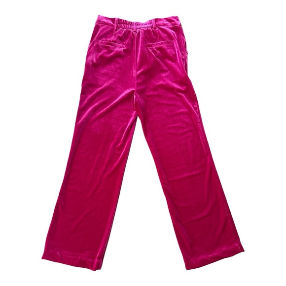 SKIES ARE BLUE Pink Velour Slacks - Picture 2 of 8